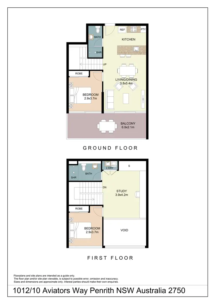 Floorplan of Homely apartment listing, 1012/10 Aviators Way, Penrith NSW 2750