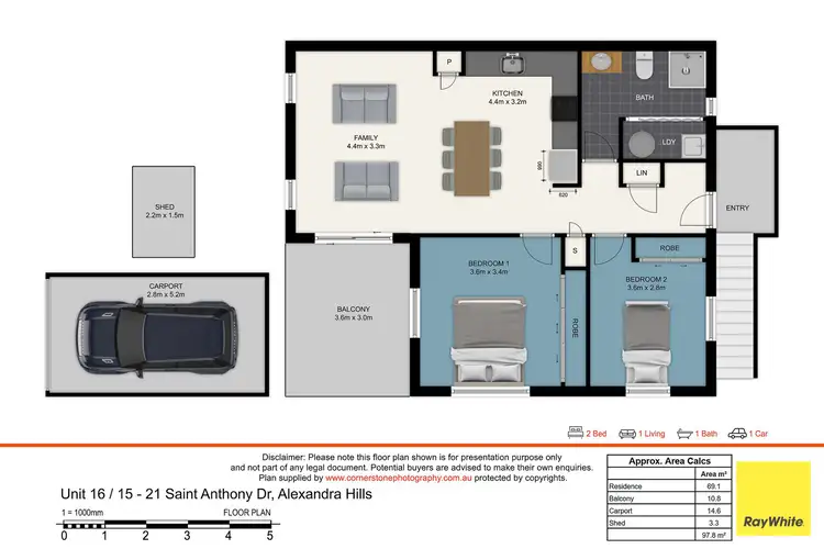 Floorplan of Homely unit listing, 16/15-21 Saint Anthony Drive, Alexandra Hills QLD 4161