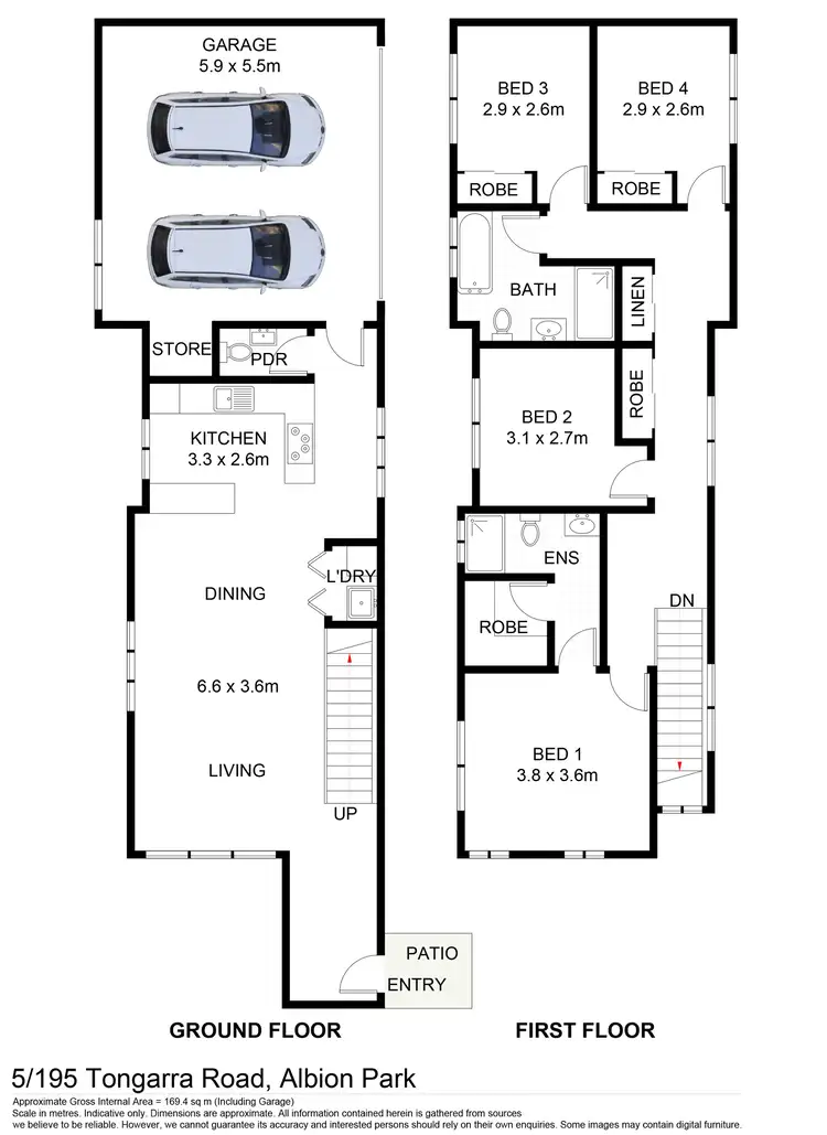 Floorplan of Homely townhouse listing, 5/195 Tongarra Road, Albion Park NSW 2527