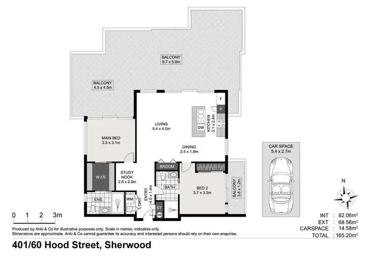 Floorplan of Homely unit listing, 401/60 Hood Street, Sherwood QLD 4075