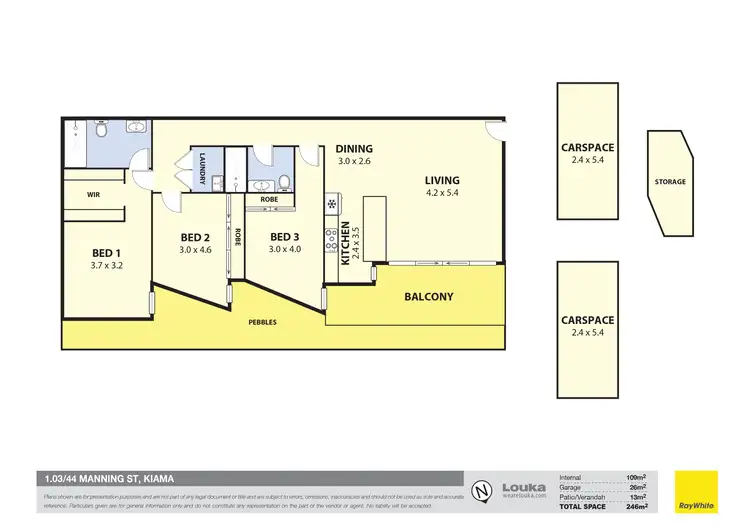Floorplan of Homely apartment listing, 1.03/44 Manning Street, Kiama NSW 2533