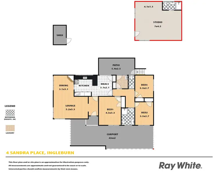 Floorplan of Homely house listing, 4 Sandra Place, Ingleburn NSW 2565