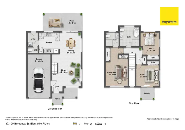 Floorplan of Homely townhouse listing, 47/100 Bordeaux Street, Eight Mile Plains QLD 4113