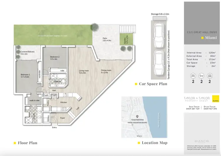 Floorplan of Homely apartment listing, C2/1 Great Hall Drive, Miami QLD 4220