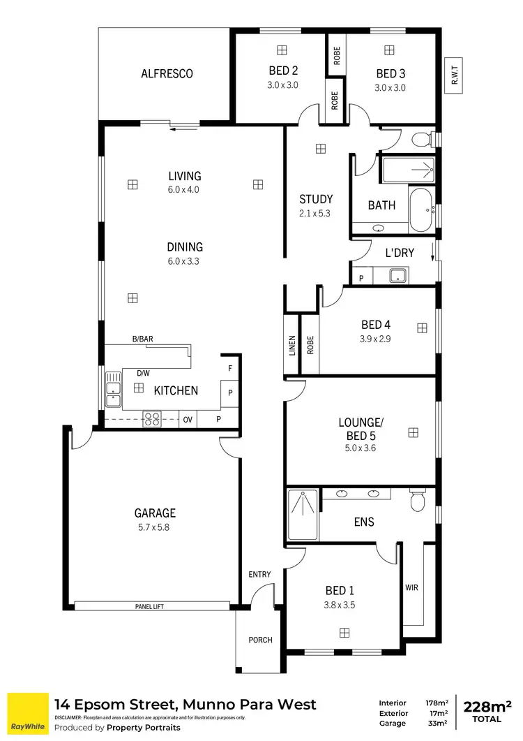 Floorplan of Homely house listing, 14 Epsom Street, Munno Para West SA 5115