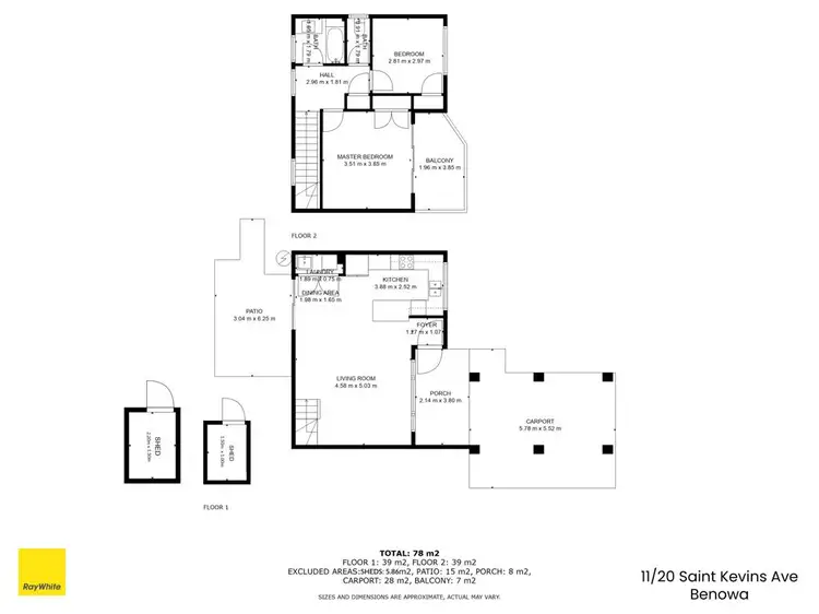 Floorplan of Homely townhouse listing, 11/20 St Kevins Avenue, Benowa QLD 4217
