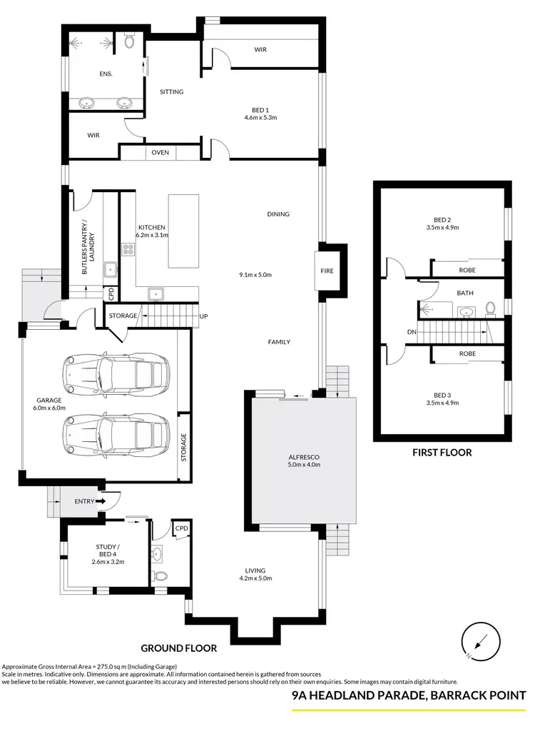 Floorplan of Homely house listing, 9A Headland Parade, Barrack Point NSW 2528