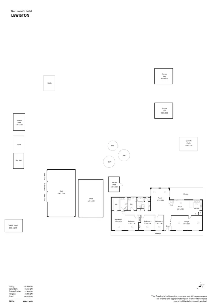 Floorplan of Homely house listing, 165 Dawkins Road, Lewiston SA 5501