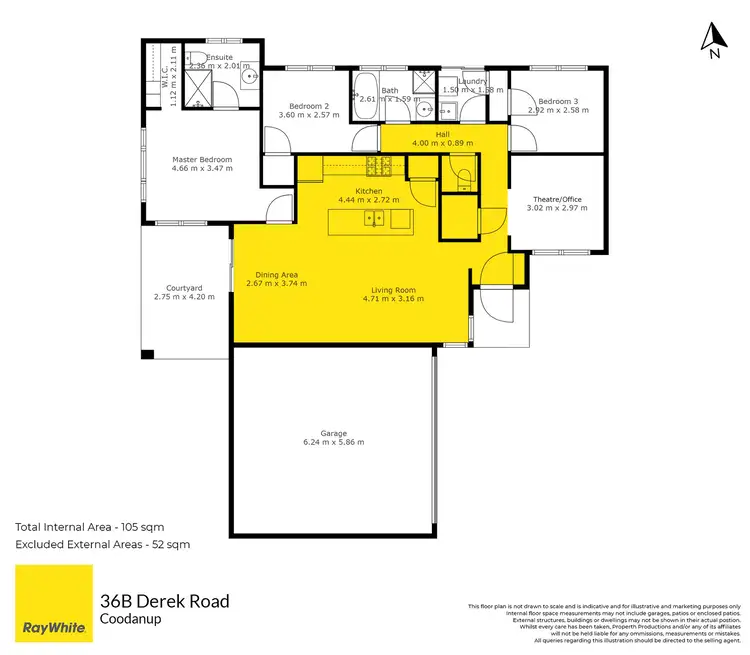 Floorplan of Homely house listing, 36B Derek Road, Coodanup WA 6210