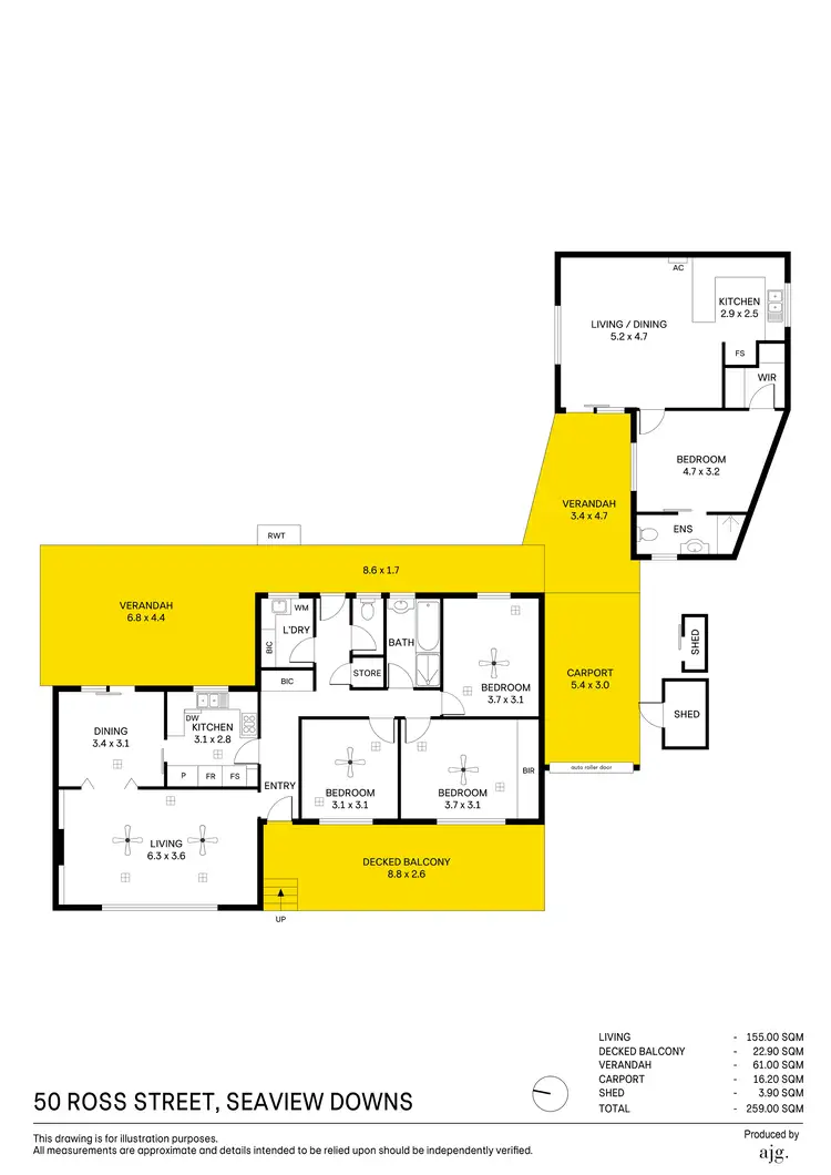 Floorplan of Homely house listing, 50 Ross Street, Seaview Downs SA 5049