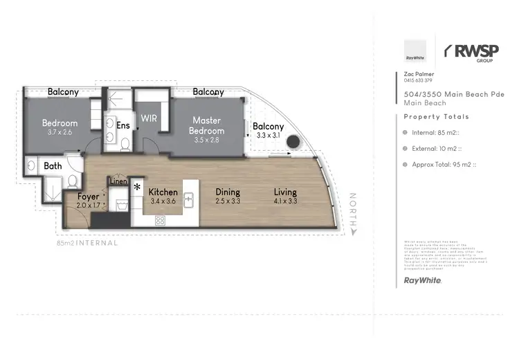 Floorplan of Homely house listing, 504/3552 Main Beach Parade, Main Beach QLD 4217