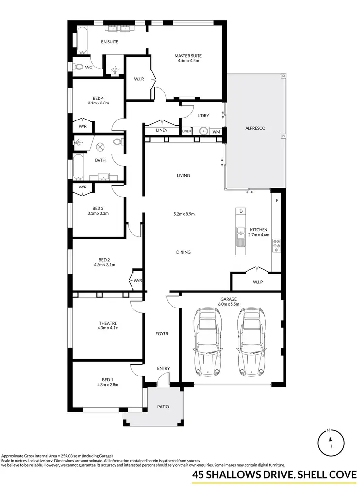 Floorplan of Homely house listing, 45 Shallows Drive, Shell Cove NSW 2529