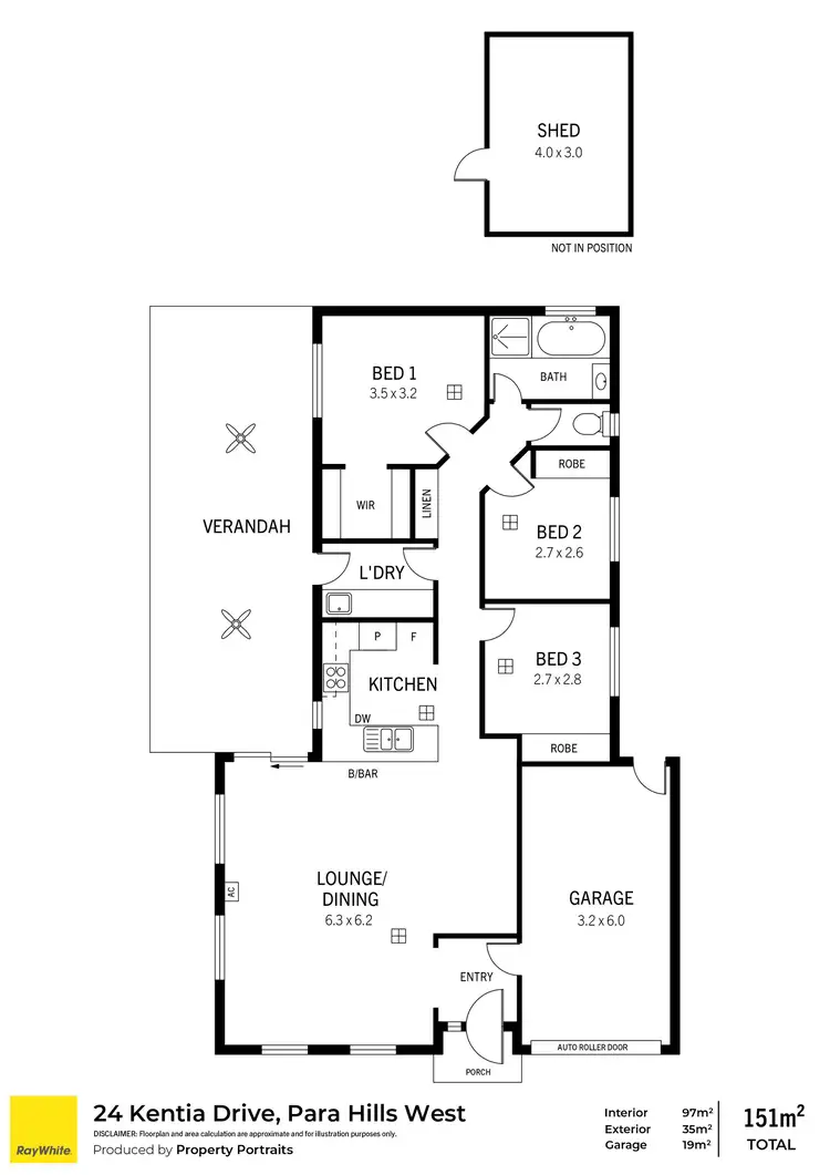 Floorplan of Homely house listing, 24 Kentia Drive, Para Hills West SA 5096