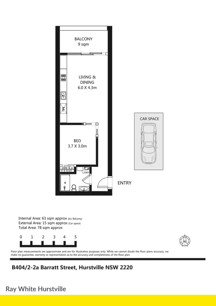 Floorplan of Homely apartment listing, 404/2 Barratt Street, Hurstville NSW 2220