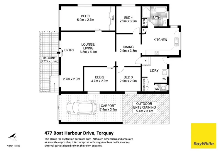 Floorplan of Homely house listing, 477 Boat Harbour Drive, Torquay QLD 4655