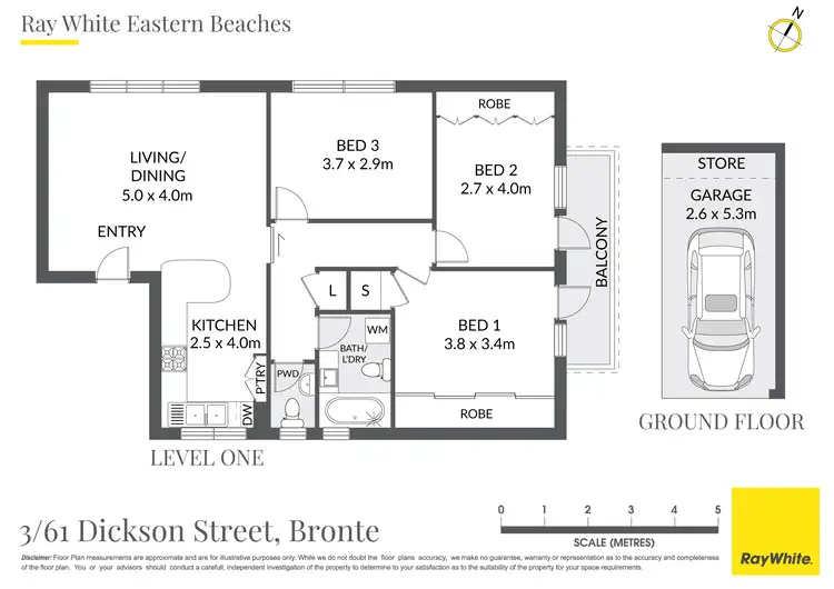 Floorplan of Homely apartment listing, 3/61 Dickson Street, Bronte NSW 2024
