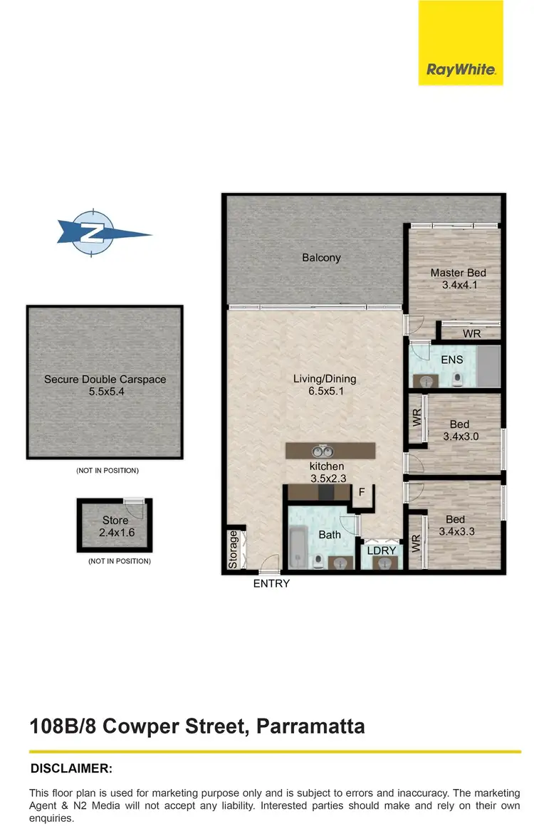 Floorplan of Homely apartment listing, 108B/8 Cowper Street, Parramatta NSW 2150