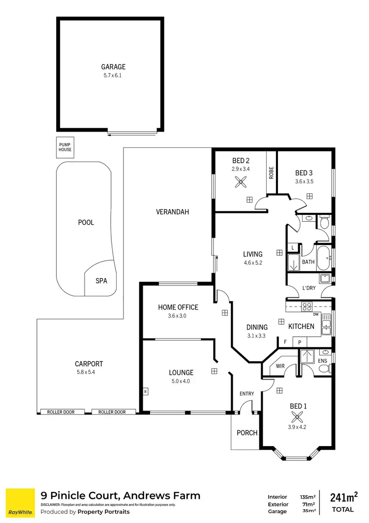 Floorplan of Homely house listing, 9 Pinicle Court, Andrews Farm SA 5114