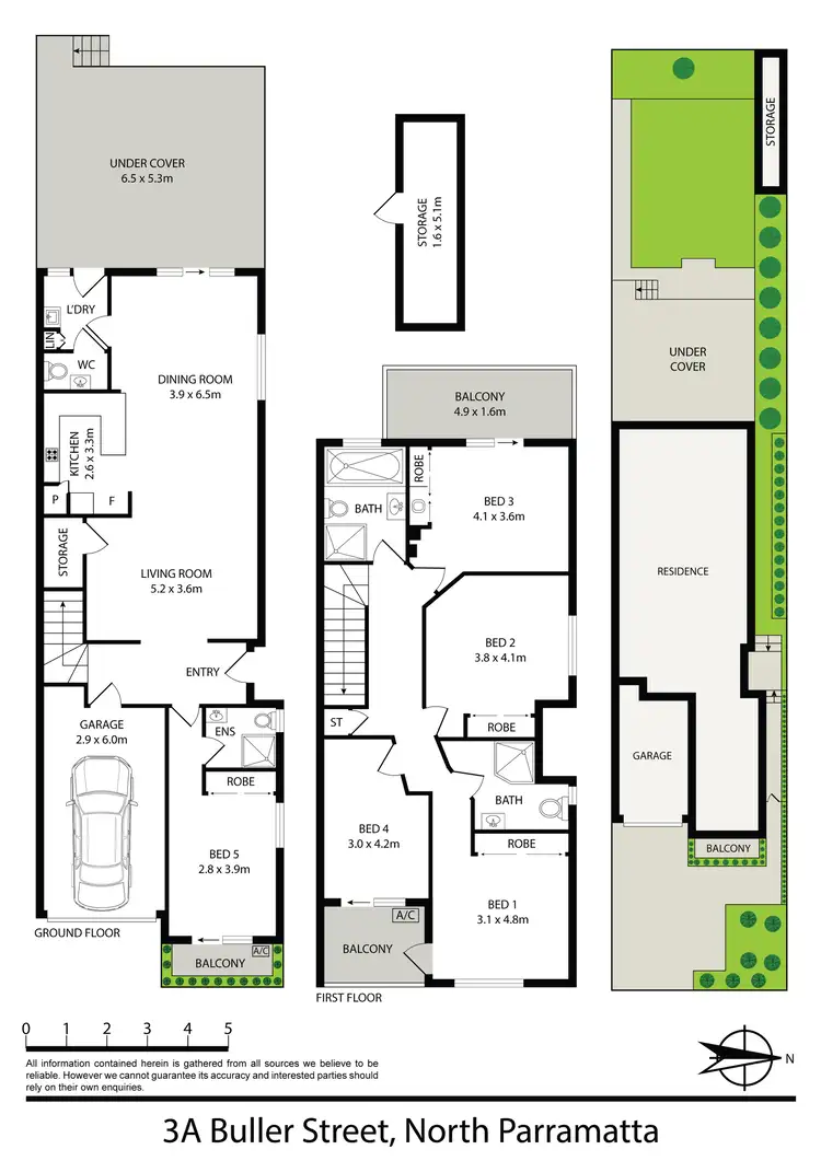 Floorplan of Homely semi-detached listing, 3A Buller Street, North Parramatta NSW 2151