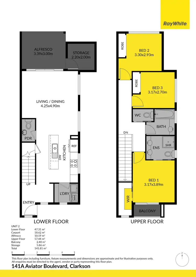 Floorplan of Homely house listing, 141A Aviator Boulevard, Clarkson WA 6030