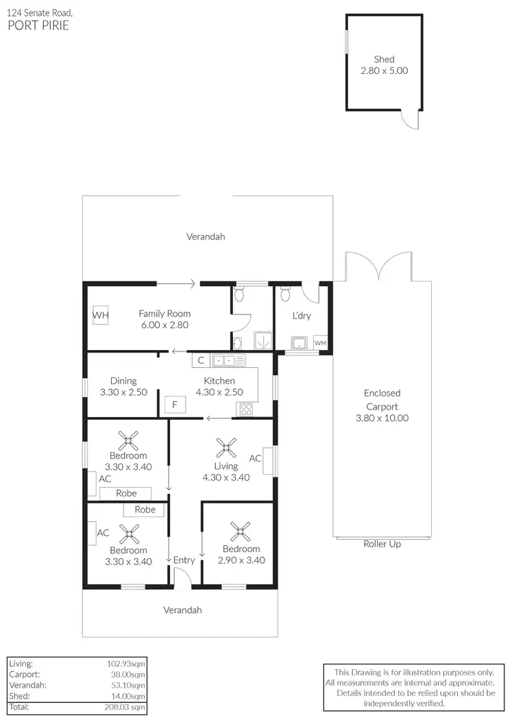 Floorplan of Homely house listing, 124 Senate Road, Port Pirie West SA 5540