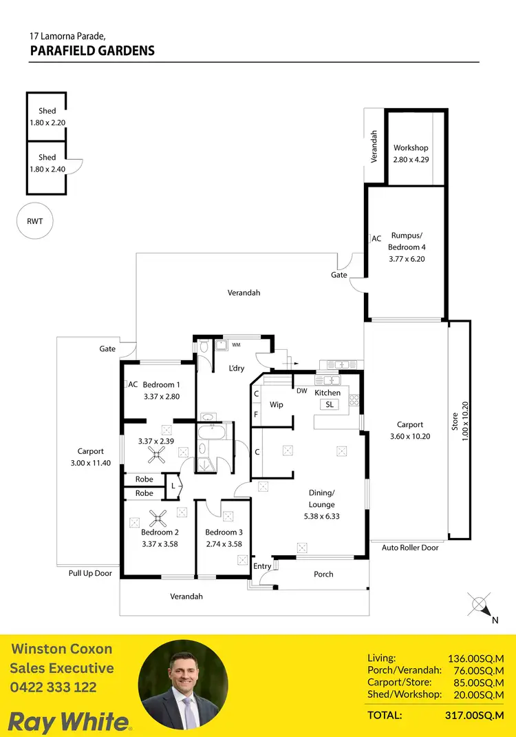Floorplan of Homely house listing, 17 Lamorna Parade, Parafield Gardens SA 5107