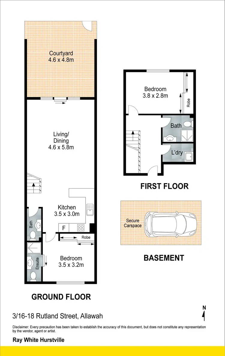 Floorplan of Homely apartment listing, 3/16-18 Rutland Street, Allawah NSW 2218