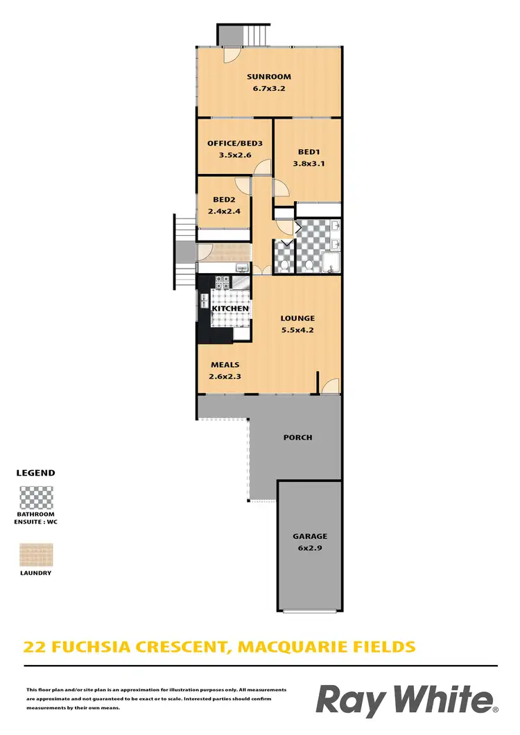 Floorplan of Homely house listing, 22 Fuchsia Crescent, Macquarie Fields NSW 2564