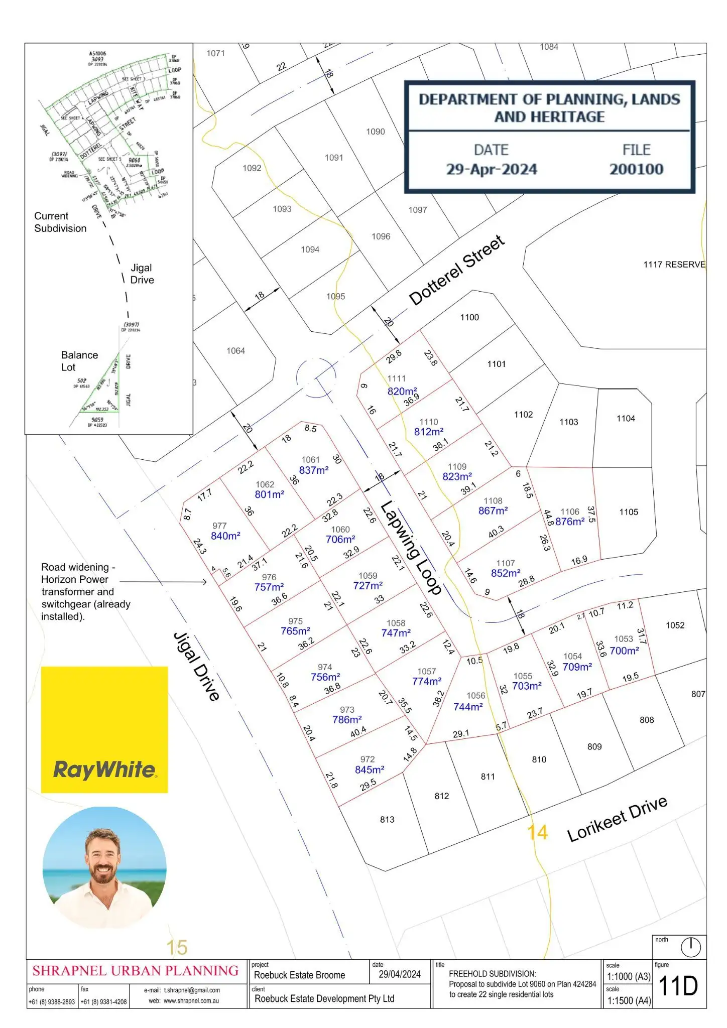 Floorplan of Homely land listing, LOT 1107 Lapwing Loop, Djugun WA 6725