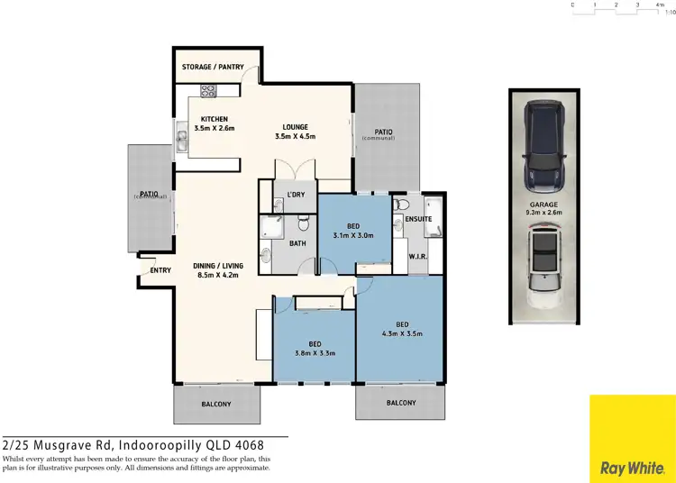 Floorplan of Homely unit listing, 2/25 Musgrave Road, Indooroopilly QLD 4068