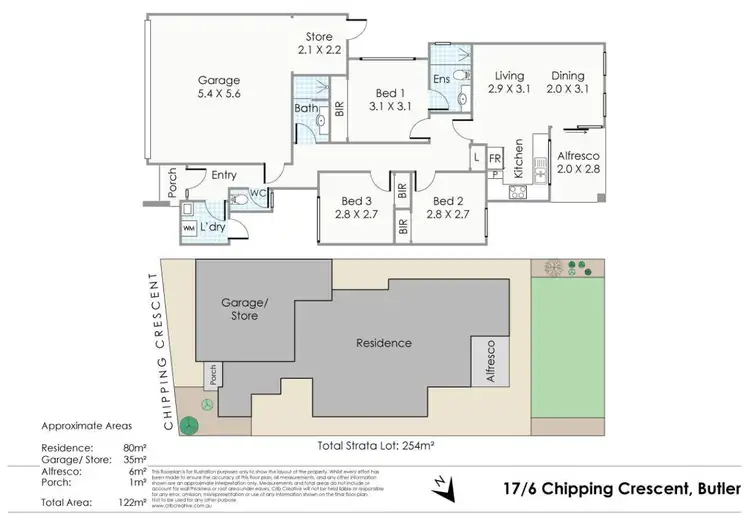 Floorplan of Homely house listing, 17/6 Chipping Crescent, Butler WA 6036