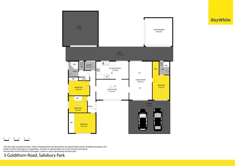 Floorplan of Homely house listing, 5 Goldthorn Road, Salisbury Park SA 5109