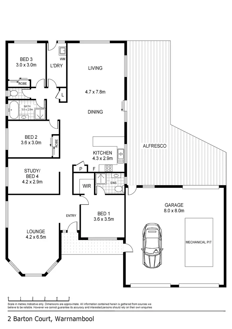 Floorplan of Homely house listing, 2 Barton Court, Warrnambool VIC 3280