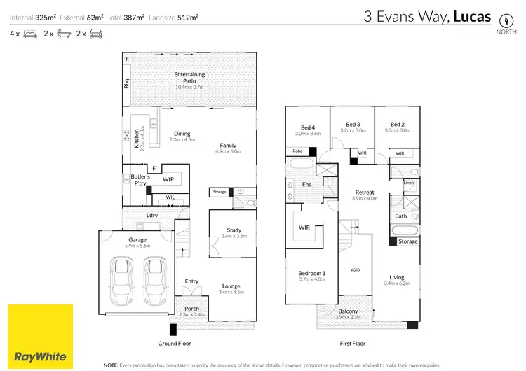 Floorplan of Homely house listing, 3 Evans Way, Lucas VIC 3350