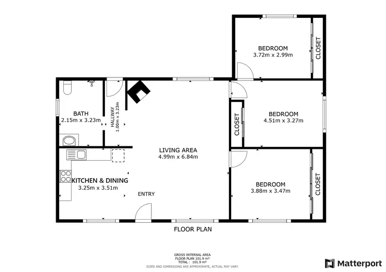 Floorplan of Homely house listing, 119 Stradbroke Avenue, Nyah VIC 3594
