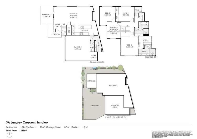 Floorplan of Homely townhouse listing, 3A Langley Crescent, Innaloo WA 6018