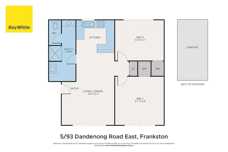 Floorplan of Homely unit listing, 5/93-95 Dandenong Road East, Frankston VIC 3199