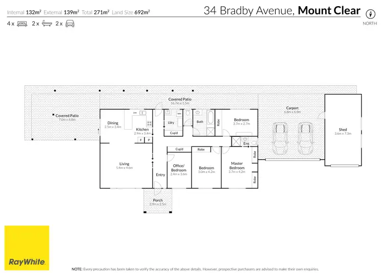 Floorplan of Homely house listing, 34 Bradby Avenue, Mount Clear VIC 3350