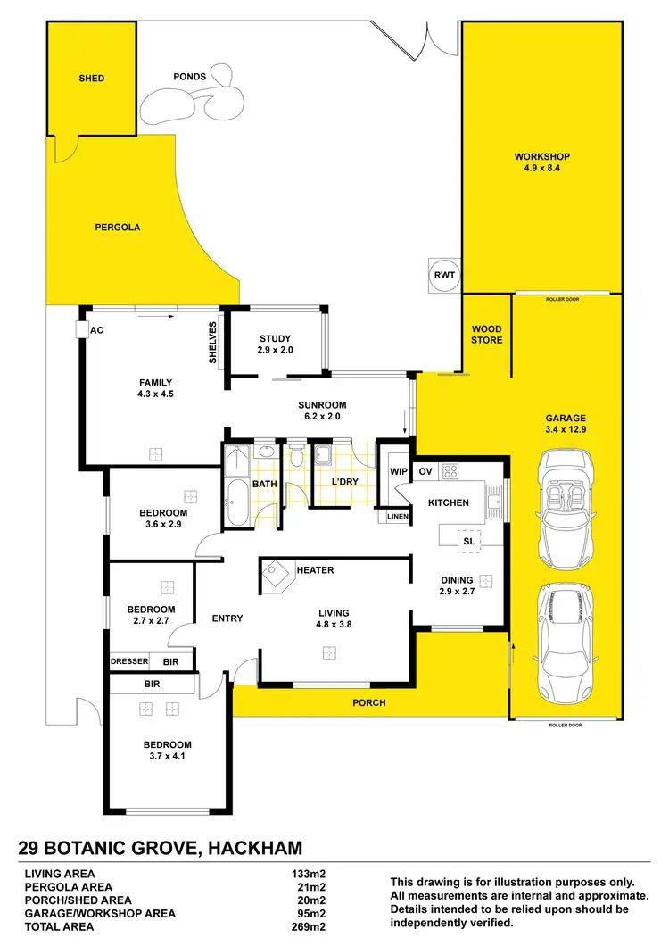 Floorplan of Homely house listing, 29 Botanic Grove, Hackham SA 5163