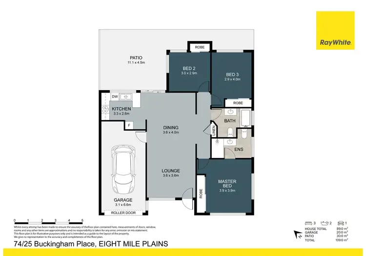 Floorplan of Homely villa listing, 74/25 Buckingham Place, Eight Mile Plains QLD 4113