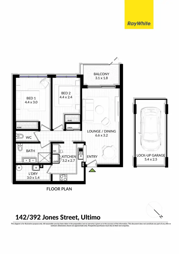 Floorplan of Homely apartment listing, 142/392 Jones Street, Ultimo NSW 2007