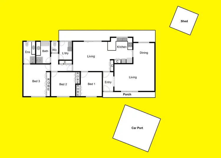 Floorplan of Homely house listing, 6 Caloola Court, Mildura VIC 3500