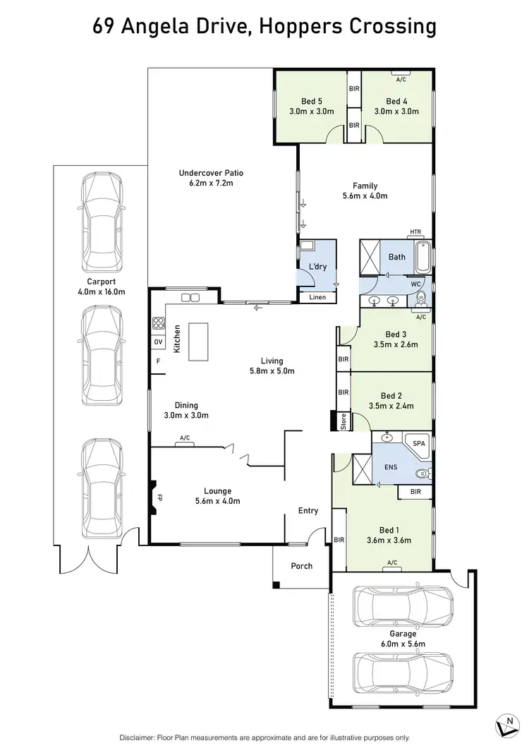 Floorplan of Homely house listing, 69 Angela Drive, Hoppers Crossing VIC 3029