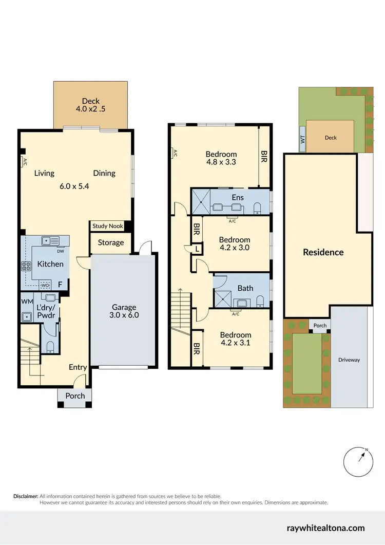 Floorplan of Homely townhouse listing, 1/26 Nolan Avenue, Brooklyn VIC 3012