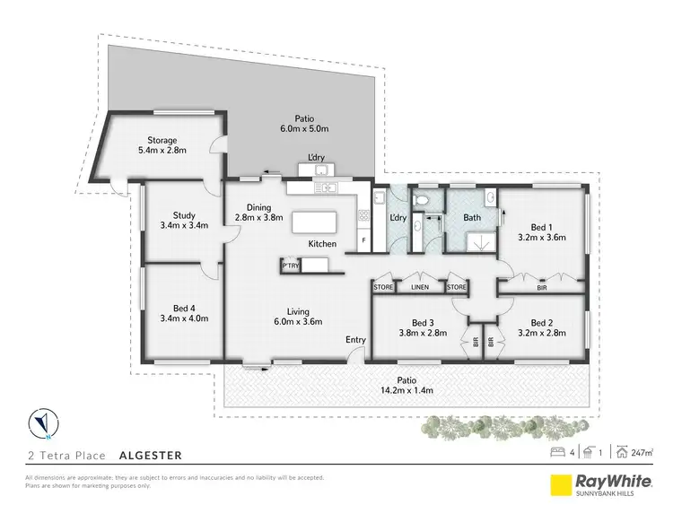 Floorplan of Homely house listing, 2 Tetra Place, Algester QLD 4115