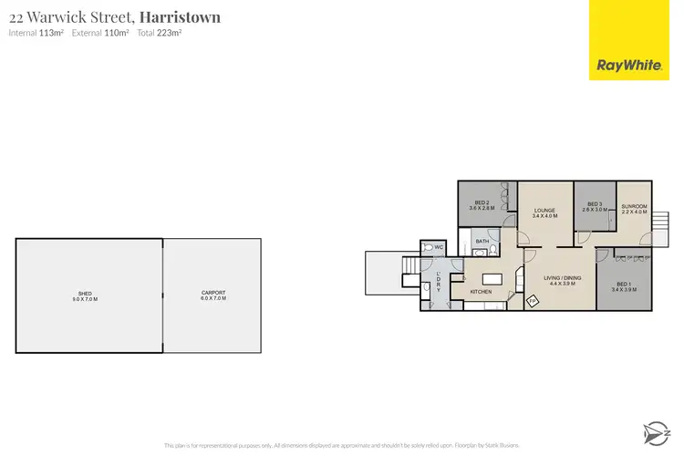 Floorplan of Homely house listing, 22 Warwick Street, Harristown QLD 4350