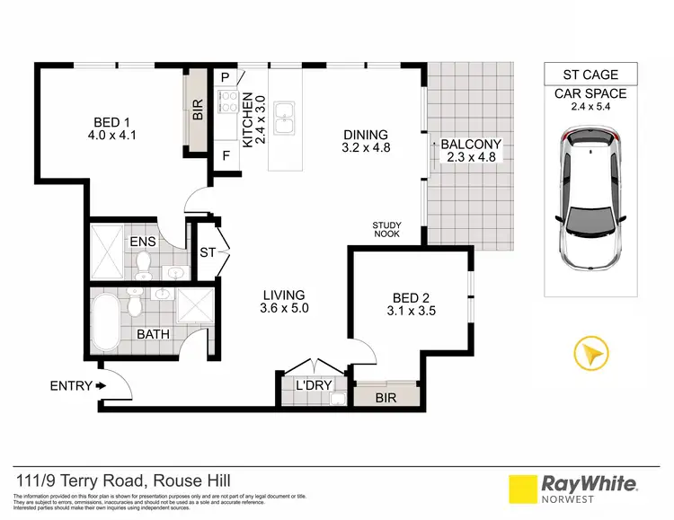 Floorplan of Homely apartment listing, 111/9C Terry Road, Rouse Hill NSW 2155