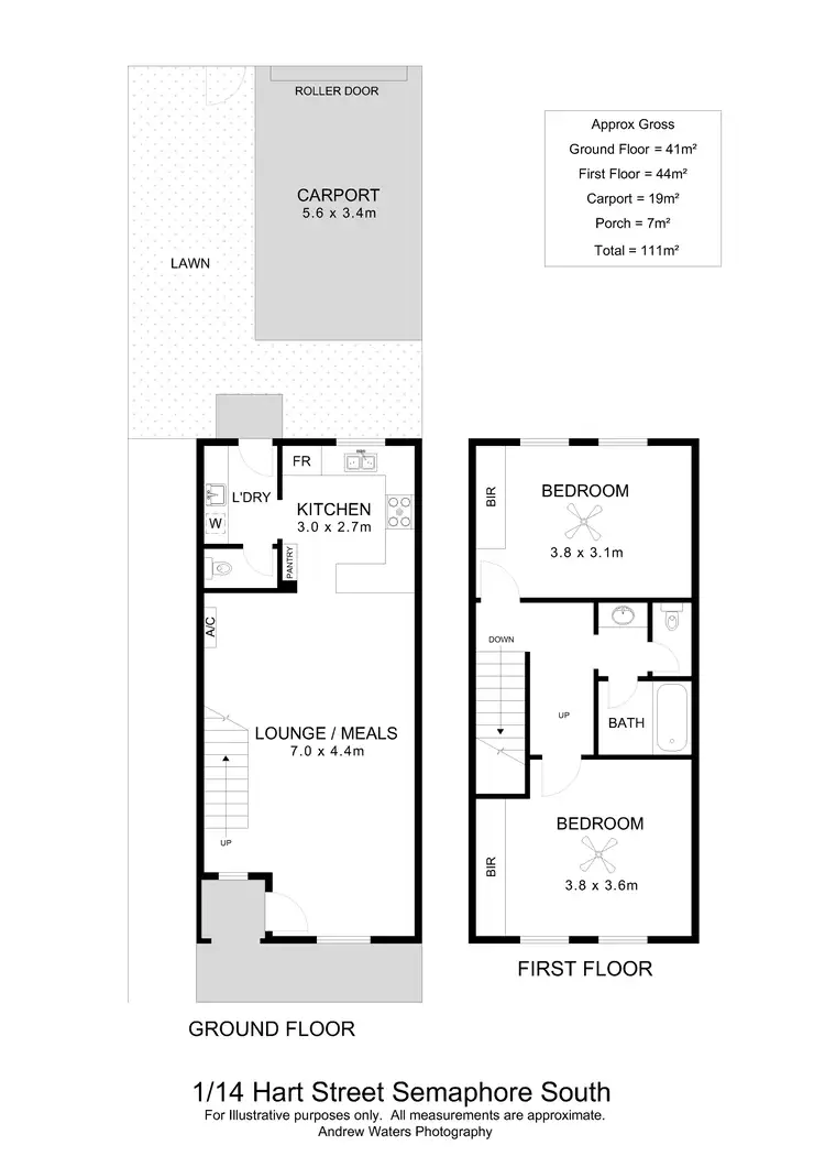 Floorplan of Homely house listing, 1/14 Hart Street, Semaphore South SA 5019