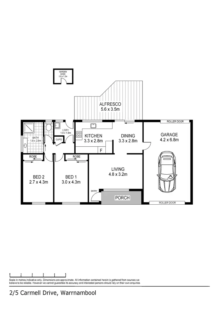 Floorplan of Homely house listing, 2/5 Carmell Drive, Warrnambool VIC 3280