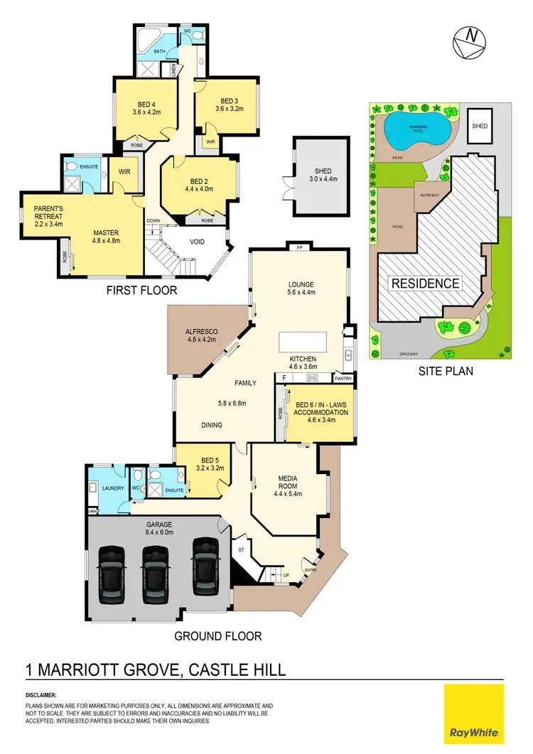 Floorplan of Homely house listing, 1 Marriott Grove, Castle Hill NSW 2154